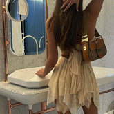 Loving That Girl Mesh Open Back Mini Dress
